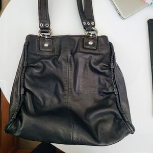 Black Leather Tote Bag